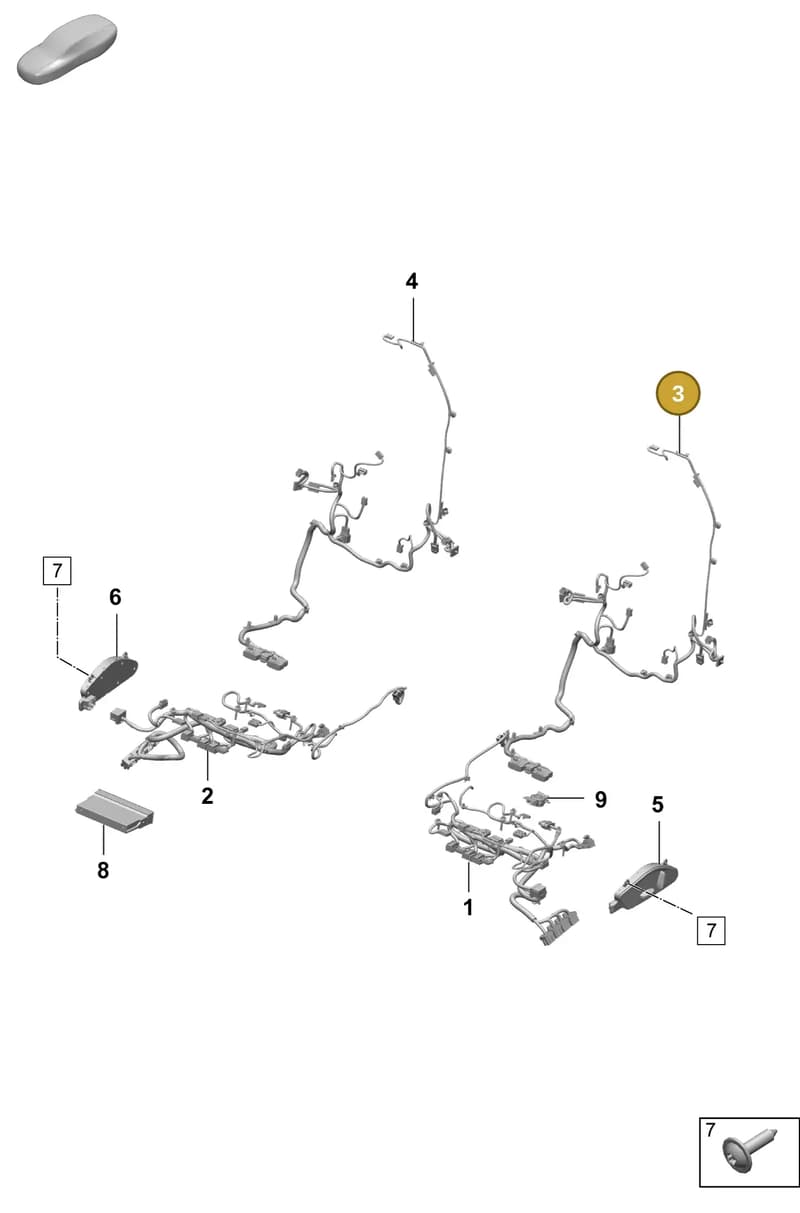 95C971385C — Porsche Macan (2024-2024) diagram p61817500, position 3