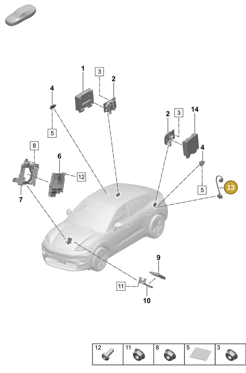 95C971516 — Porsche Macan (2024-2024) diagram p61901020, position 13