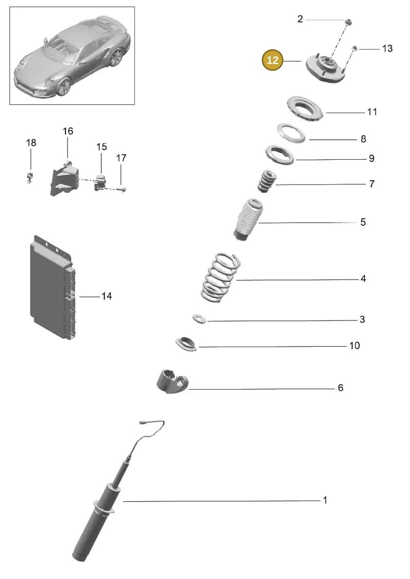 96434318680 — Porsche GT2 RS Clubsport (2013-2020) diagram p42402000, position 12