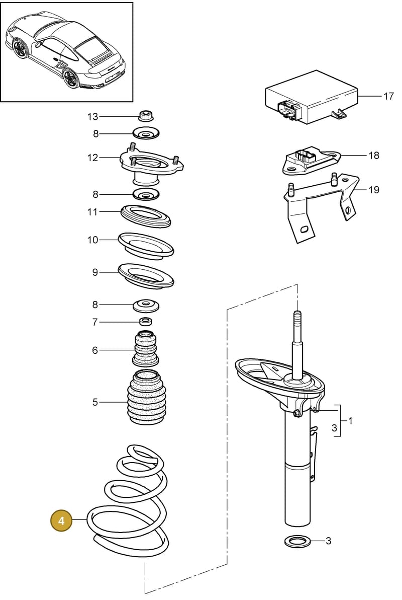 96434318880 — Porsche GT2 RS (2009-2012) diagram p36402000, position 4