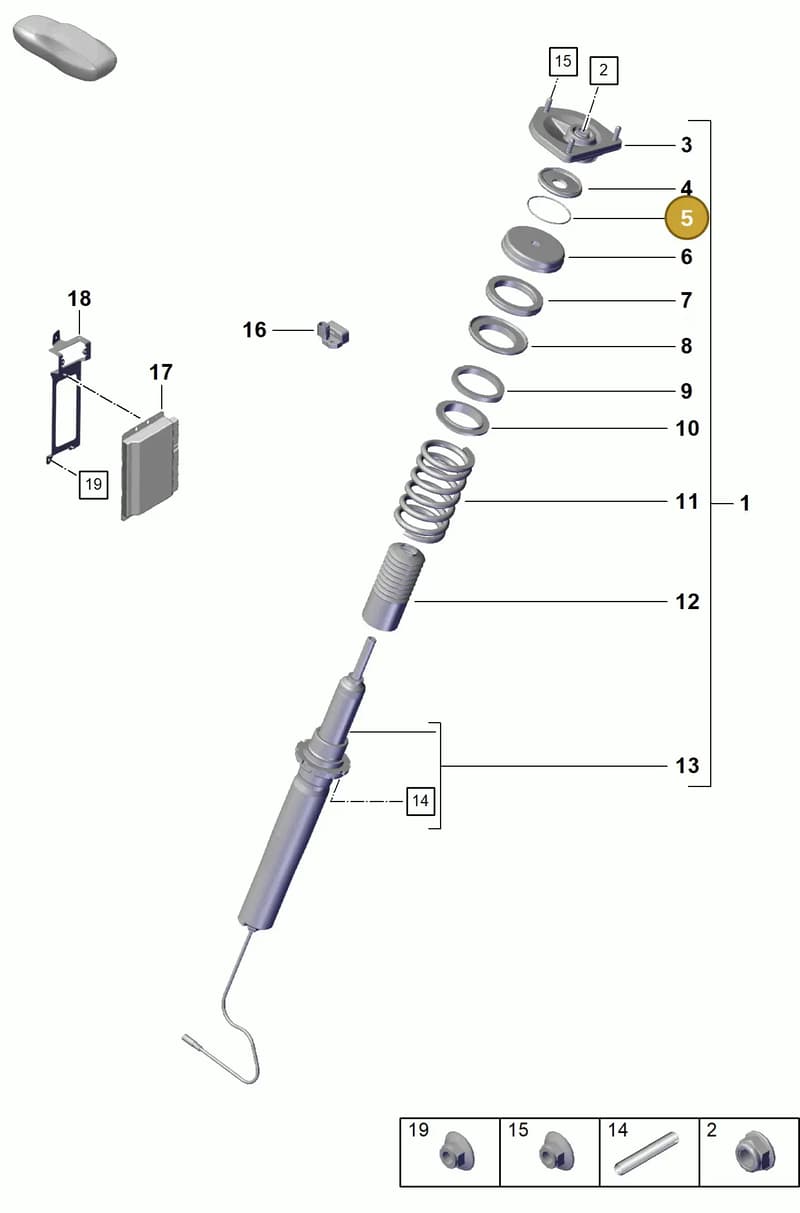 96434318880 — Porsche Boxster Spyder (2019-2020) diagram p55402010, position 5