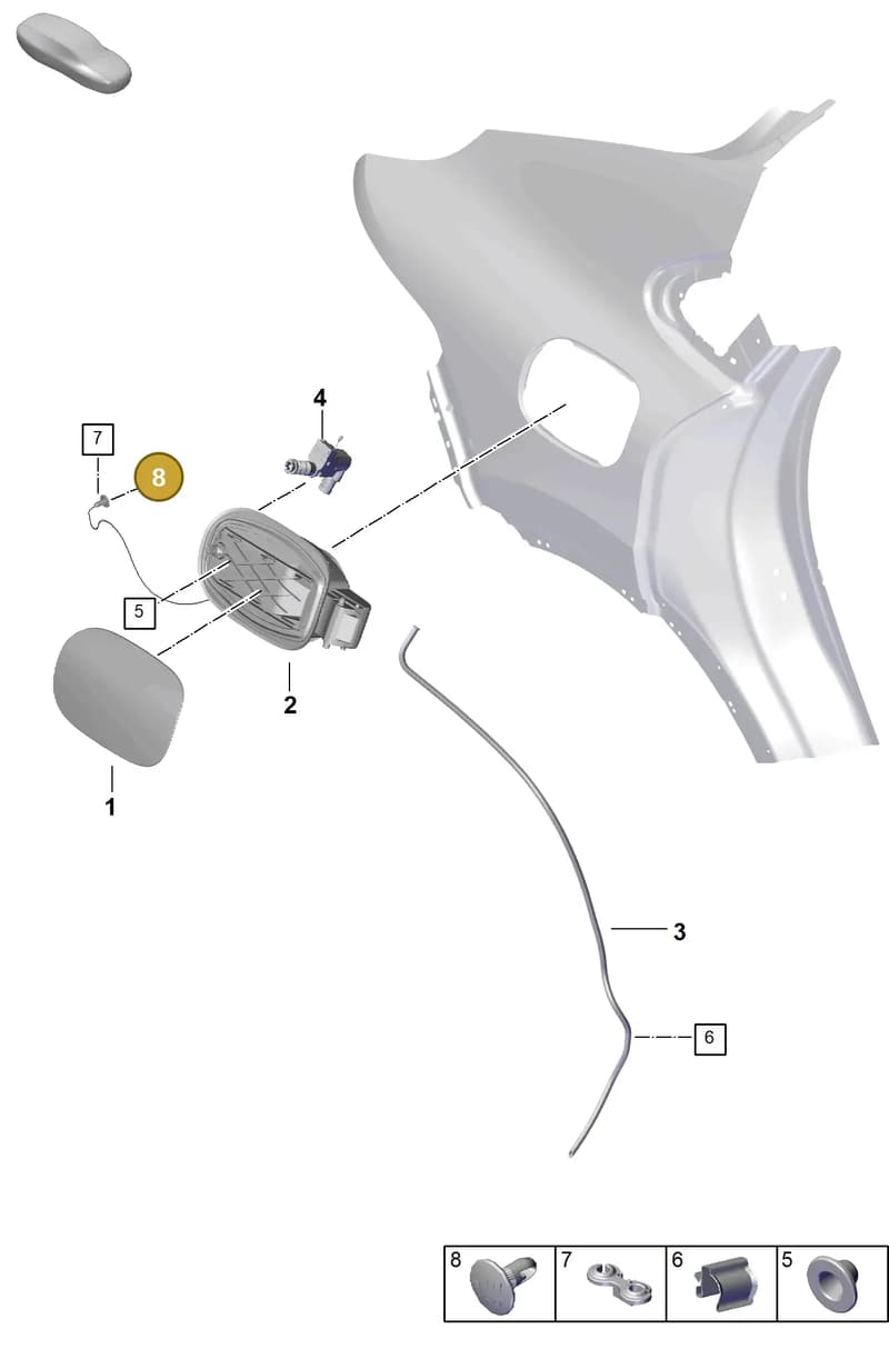 97020186201 — Porsche Cayenne Coupe (2023-2023) diagram p60801660, position 8