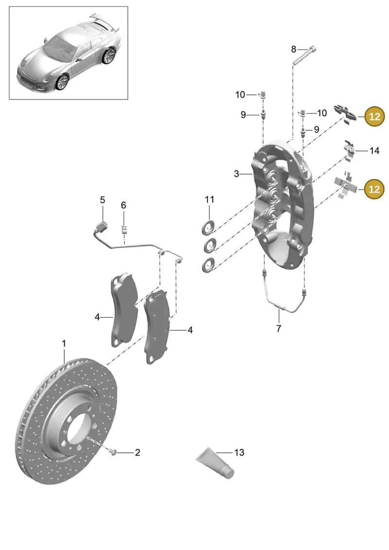 97035195901 — Porsche 911 (2013-2020) diagram p41602000, position 12