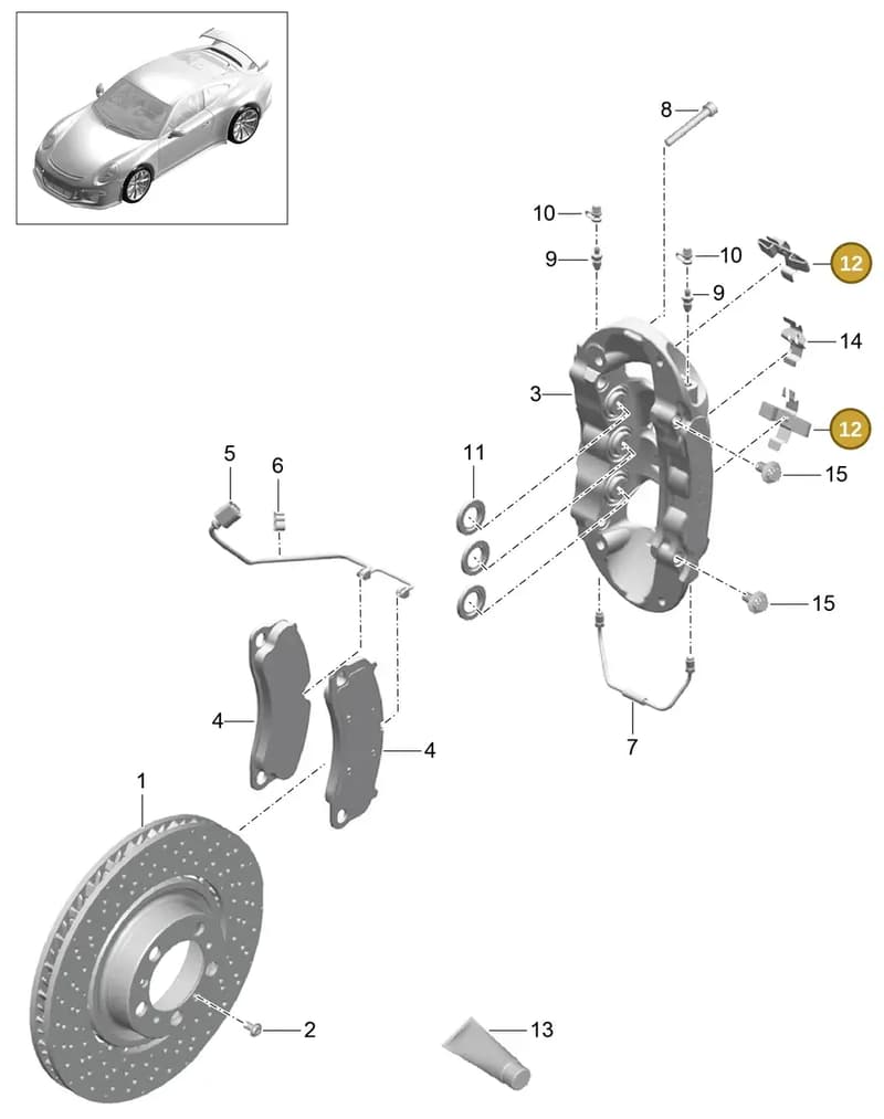97035195901 — Porsche 911 (2013-2020) diagram p41602010, position 12