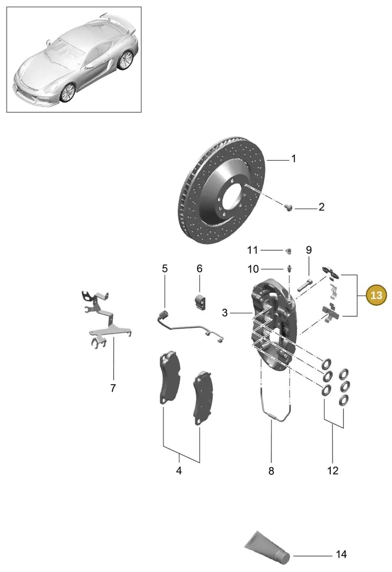 97035195901 — Porsche Cayman GT4 (2015-2016) diagram p45602000, position 13