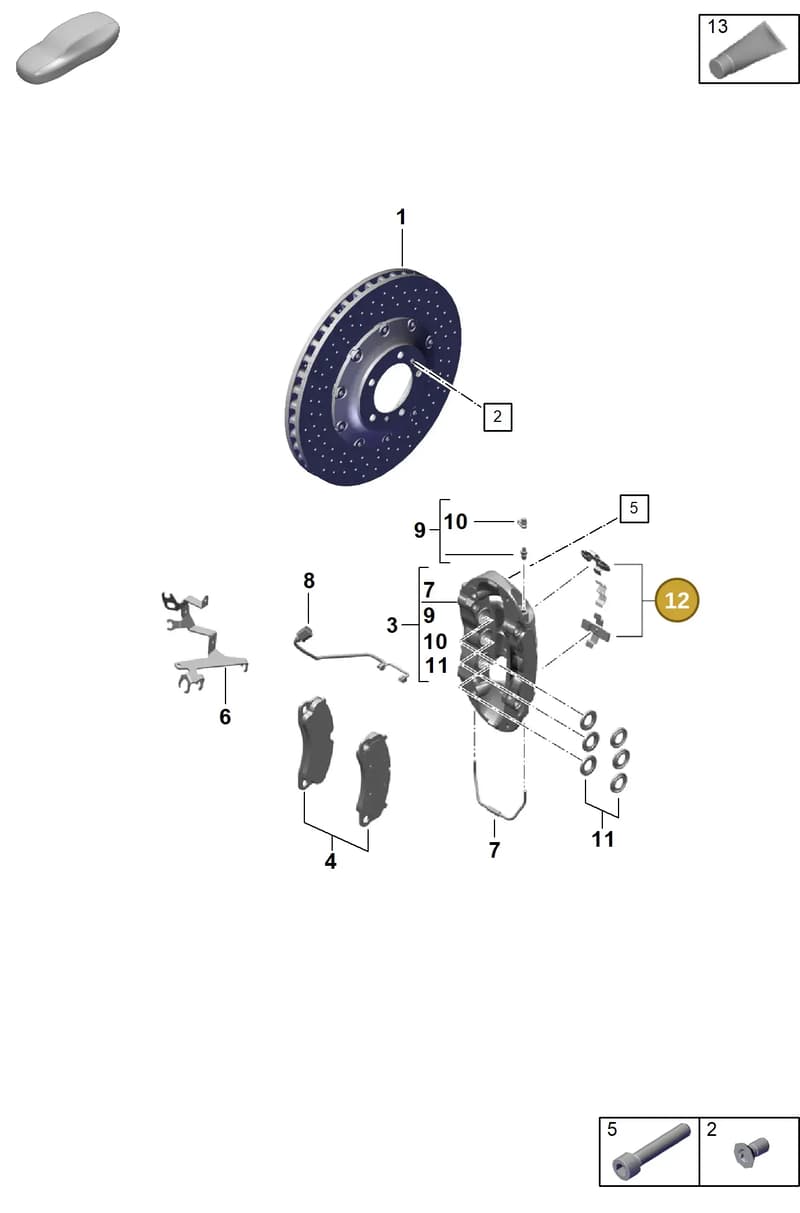 97035195901 — Porsche Boxster Spyder (2019-2020) diagram p55602010, position 12