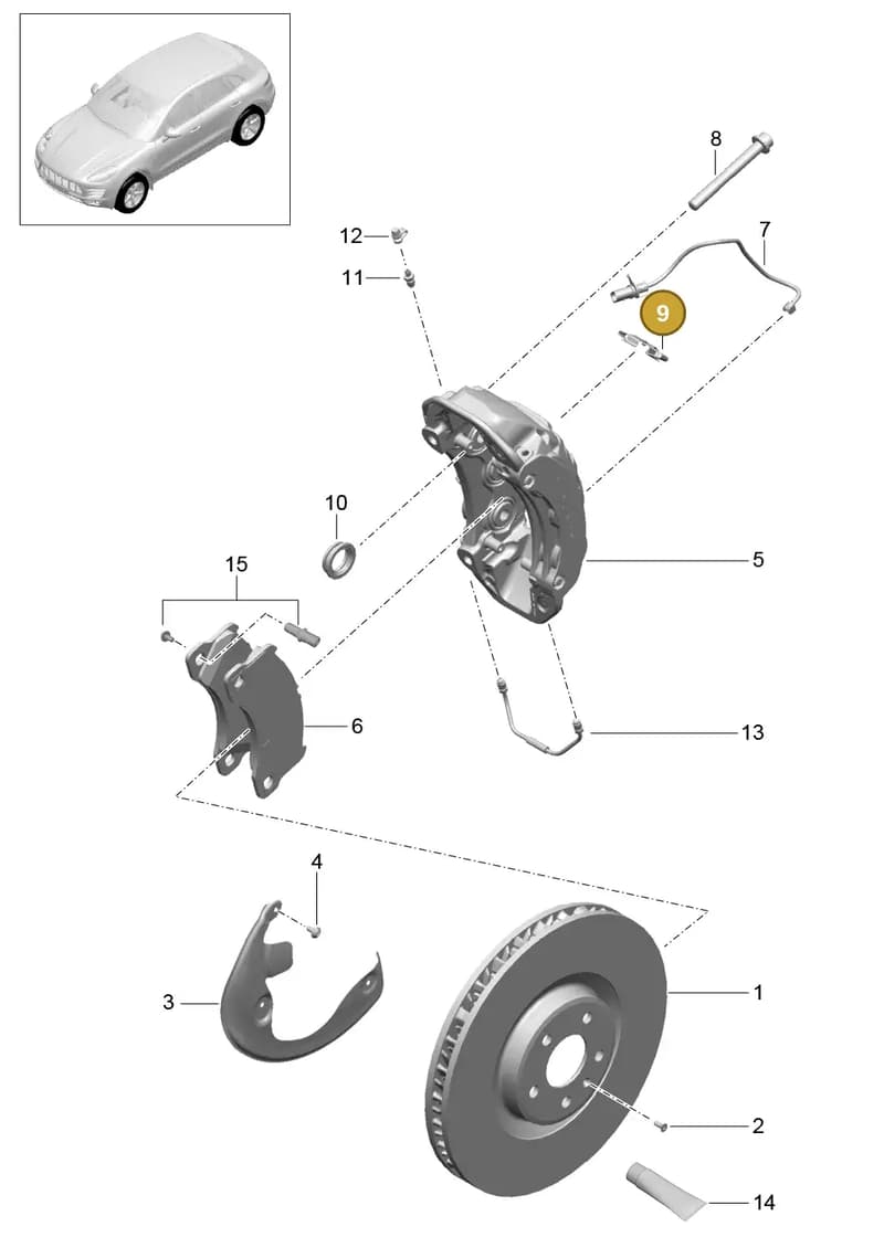97035195902 — Porsche Macan (2013-2018) diagram p44602000, position 9