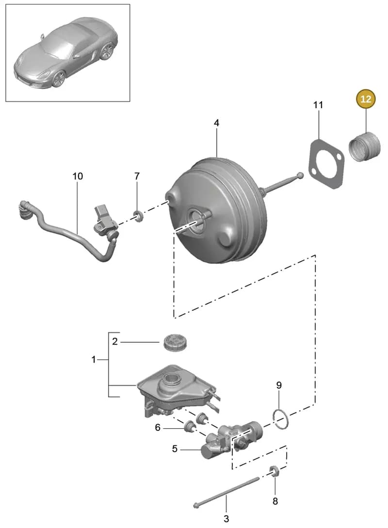 97035596900 — Porsche Boxster (2012-2016) diagram p39604000, position 12