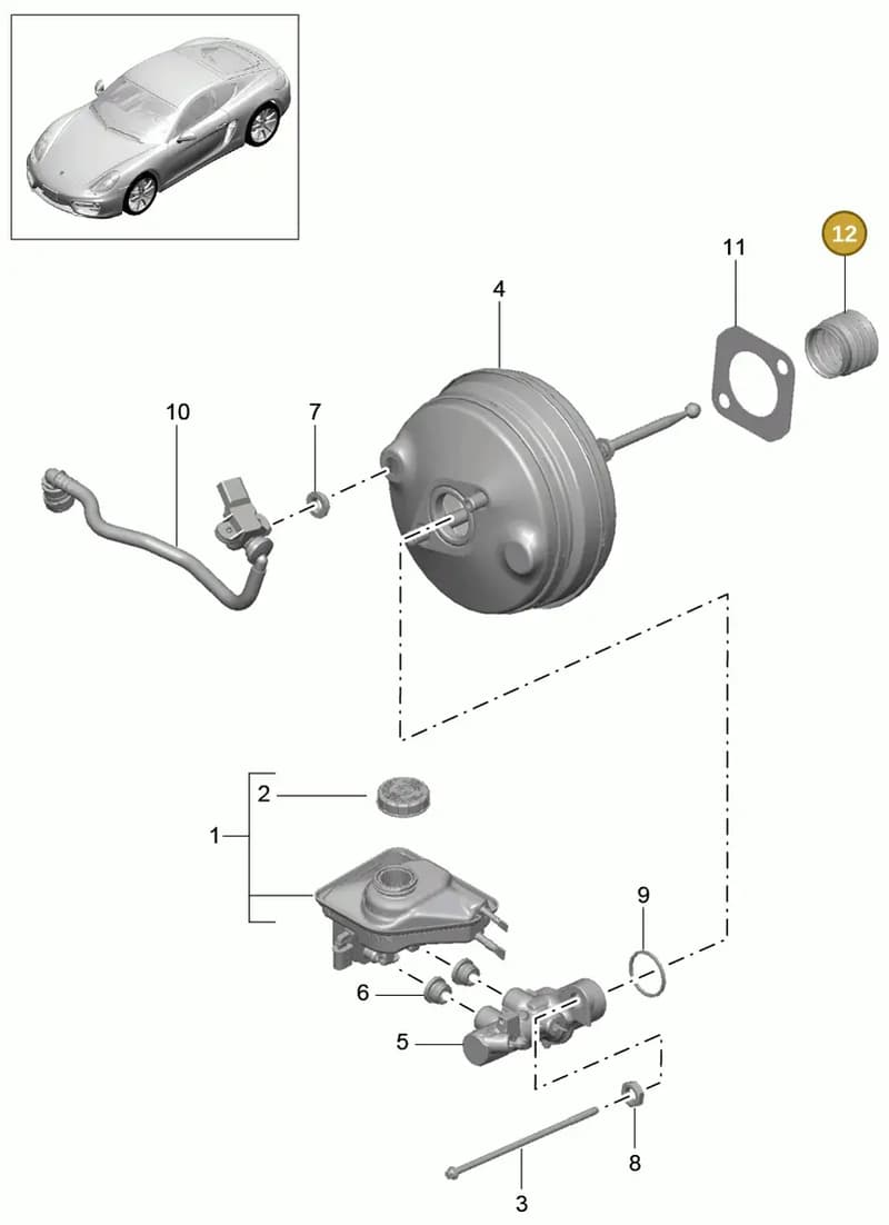 97035596900 — Porsche Cayman (2013-2016) diagram p40604000, position 12