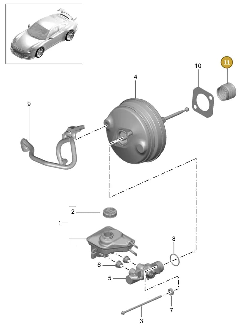 97035596900 — Porsche 911 (2013-2020) diagram p41604000, position 11