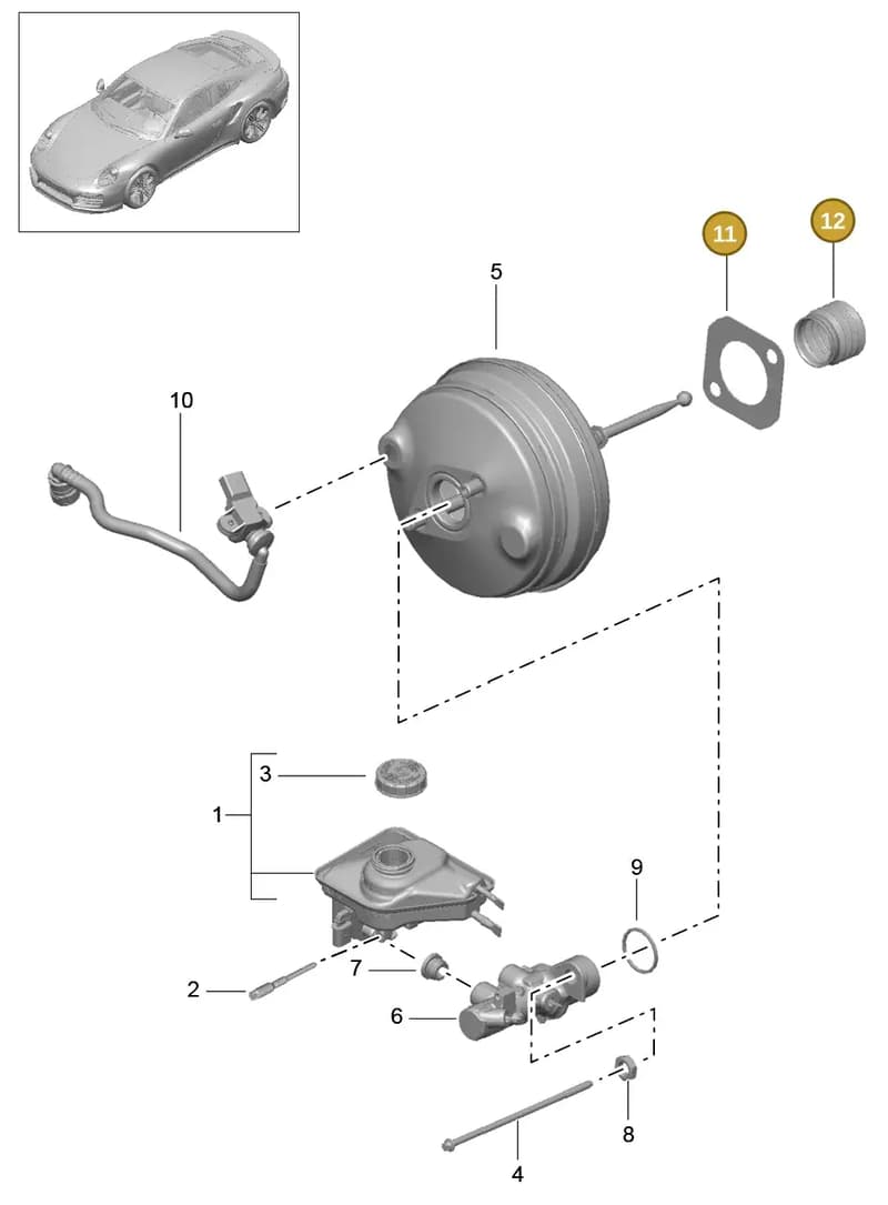 97035596900 — Porsche GT2 RS Clubsport (2013-2020) diagram p42604000, position 11+12