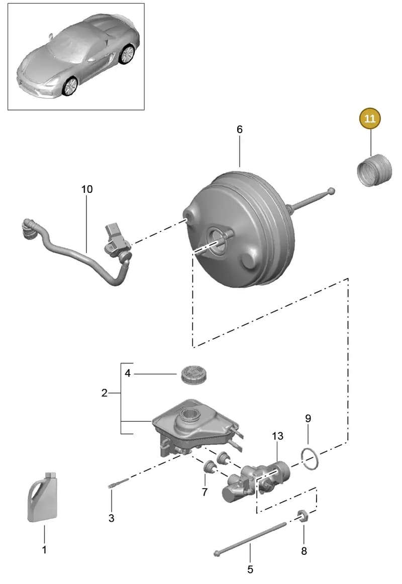 97035596900 — Porsche Boxster Spyder (2015-2016) diagram p46604000, position 11