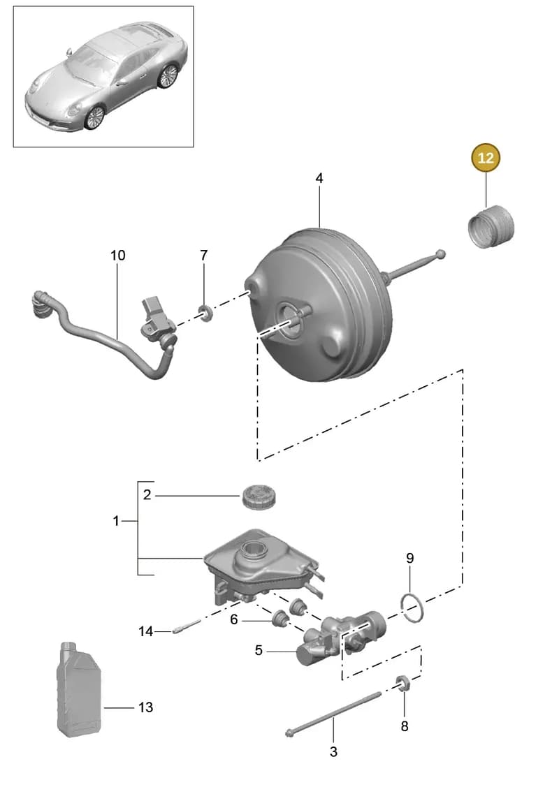 97035596900 — Porsche 911 (2016-2019) diagram p47604000, position 12