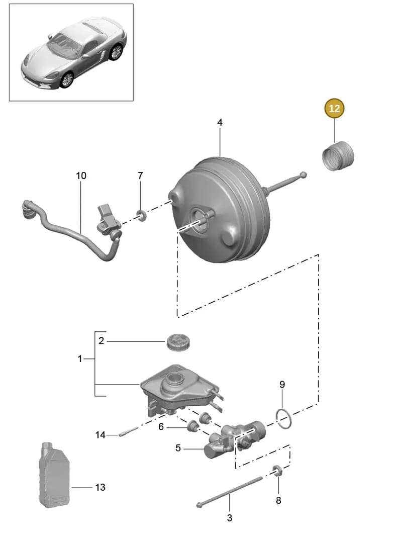 97035596900 — Porsche Boxster (2016-2019) diagram p48604000, position 12