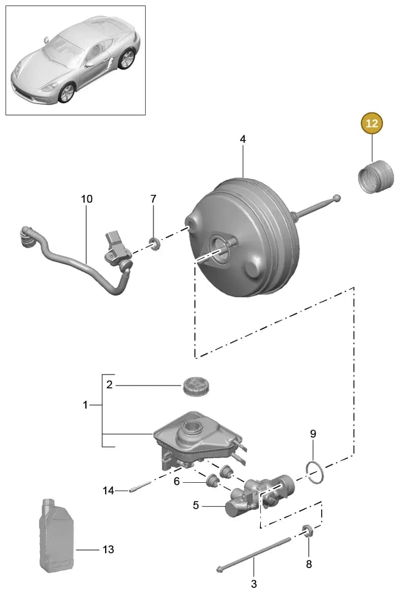 97035596900 — Porsche Cayman (2016-2019) diagram p50604000, position 12