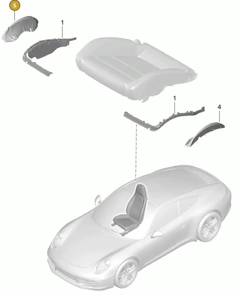 97052152000 — Porsche 991 Carrera 4 (2011-2016) diagram p38817009, position 5