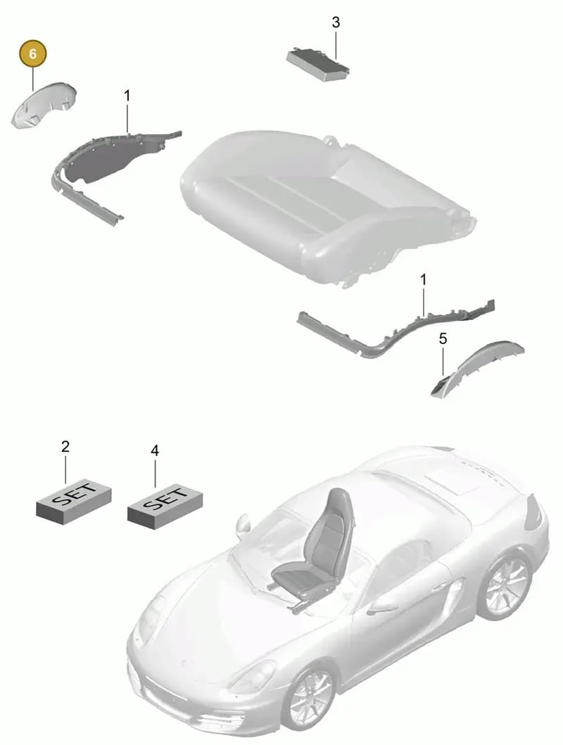 97052152000 — Porsche Boxster (2012-2016) diagram p39817009, position 6