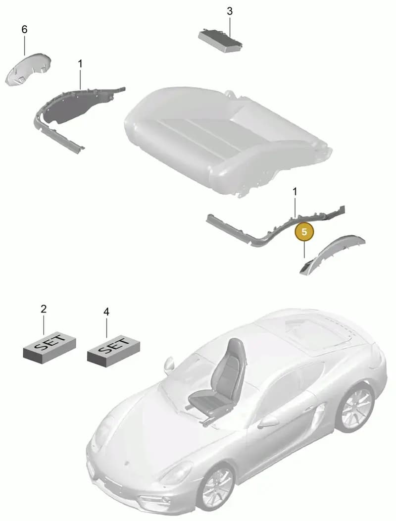 97052152000 — Porsche Cayman (2013-2016) diagram p40817009, position 5