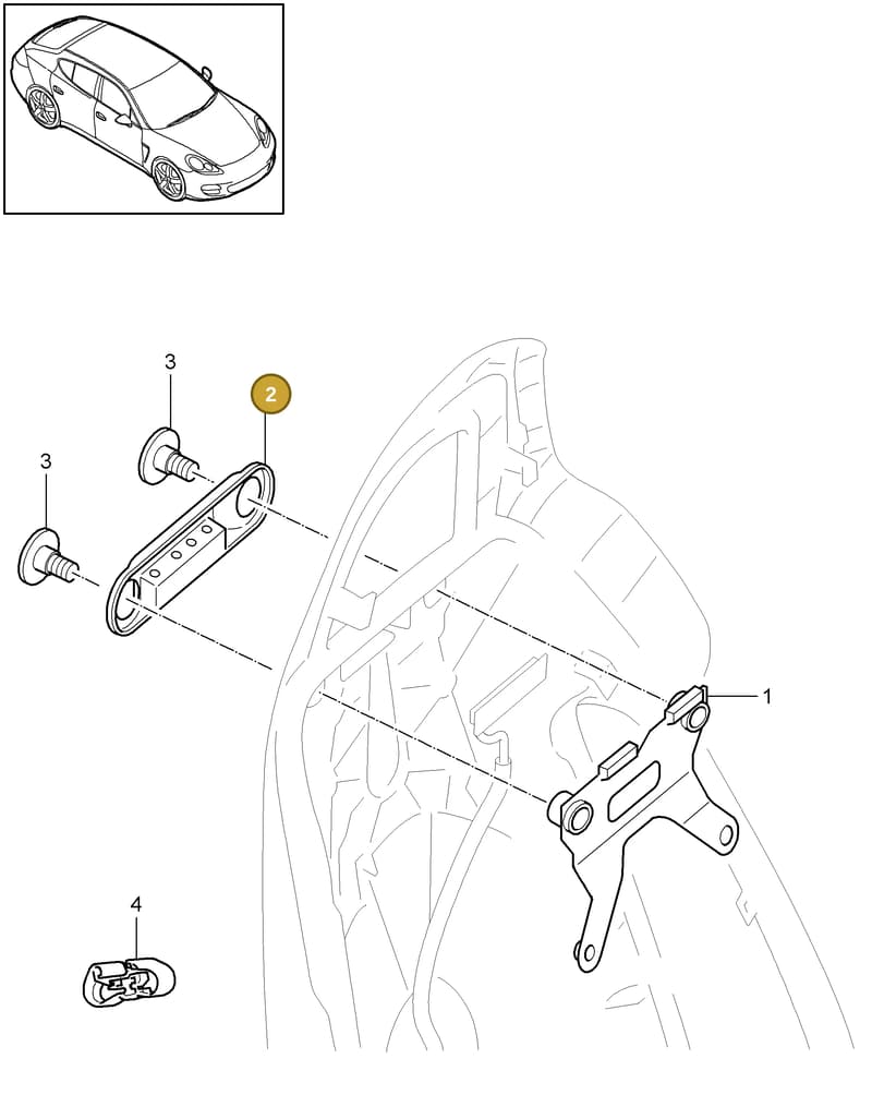 97052154900 — Porsche Panamera (2009-2016) diagram p35817020, position 2