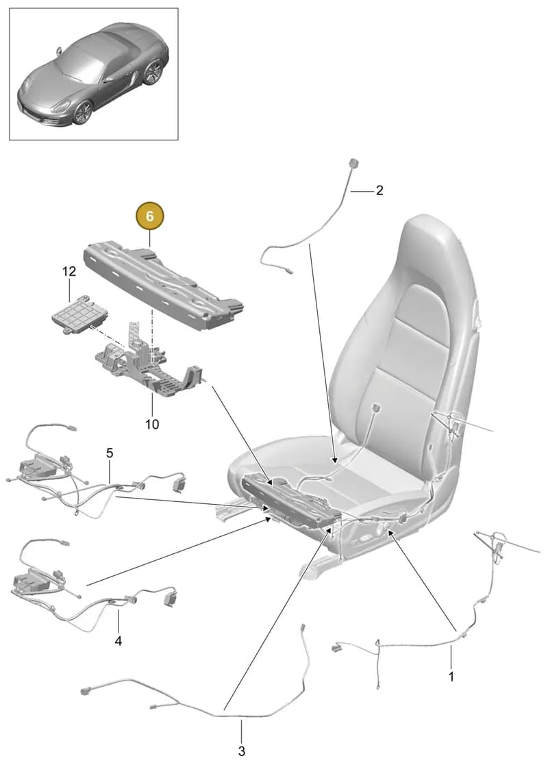 97052174900 — Porsche Boxster (2012-2016) diagram p39817010, position 6