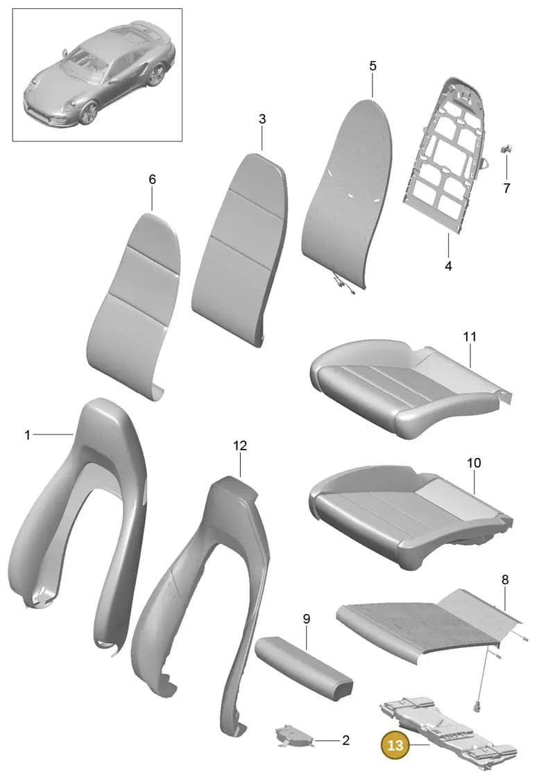 97052174900 — Porsche 911 (2013-2020) diagram p42817017, position 13