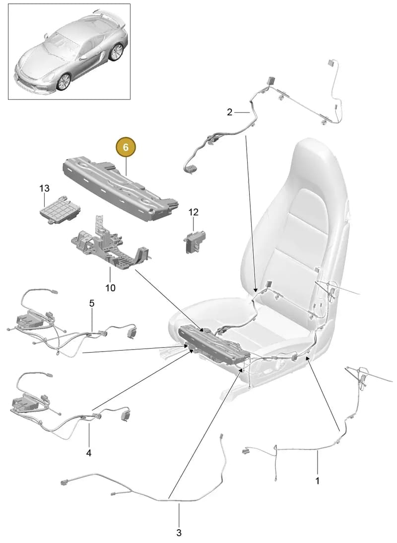 97052174900 — Porsche Cayman GT4 (2015-2016) diagram p45817025, position 6