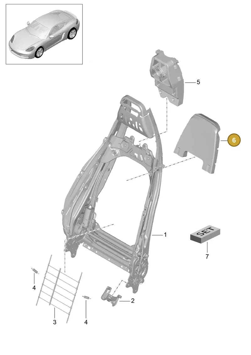 97052174900 — Porsche Cayman (2016-2019) diagram p50817021, position 6