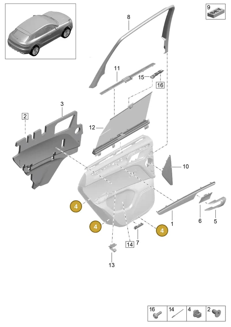 97053755700 — Porsche Macan (2018-2022) diagram p52808950, position 4