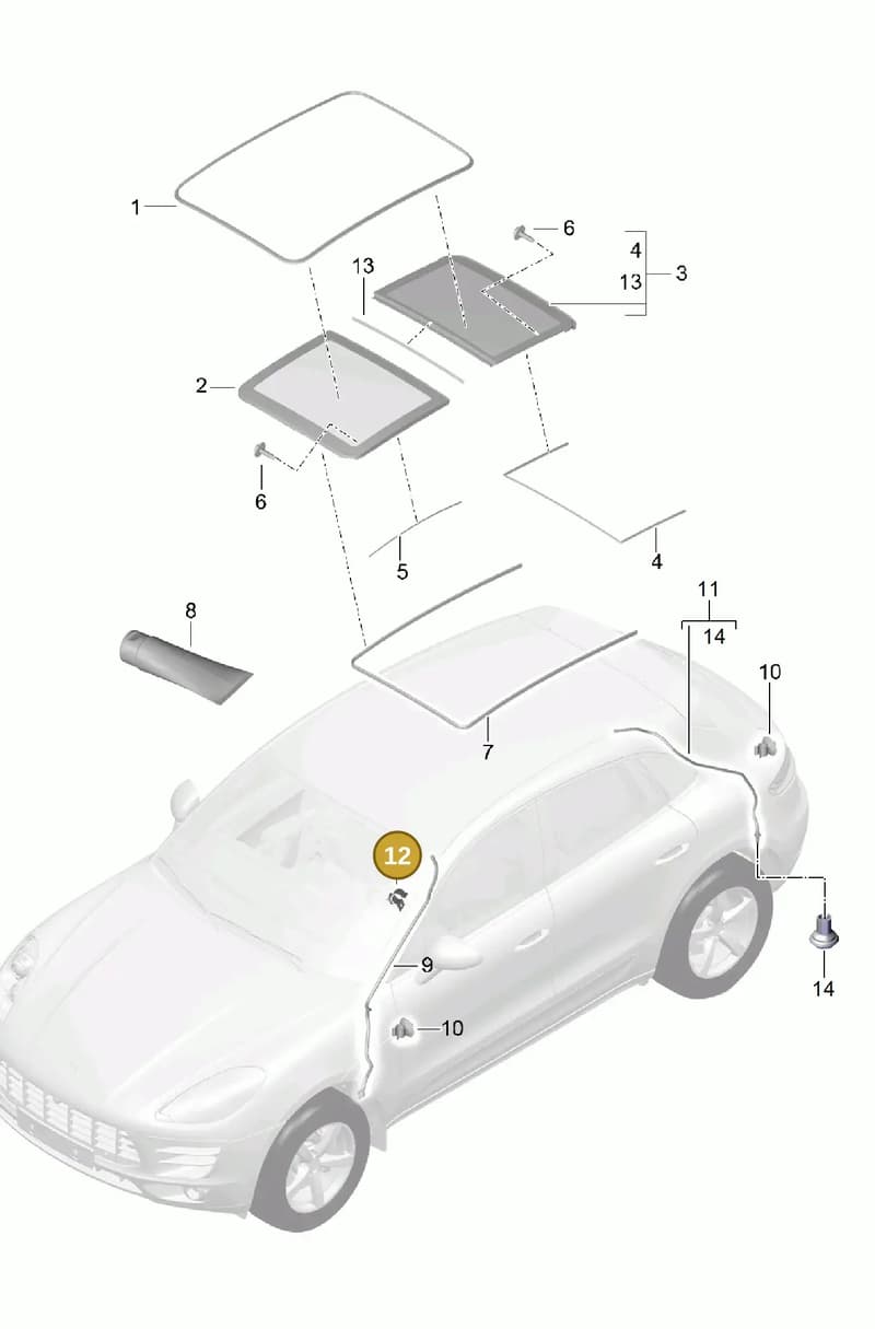 97056470100 — Porsche Macan (2013-2018) diagram p44811000, position 12