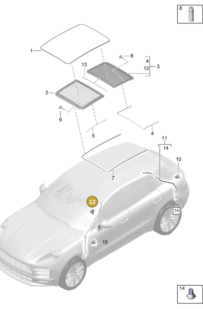97056470100 — Porsche Macan (2018-2022) diagram p52811000, position 12