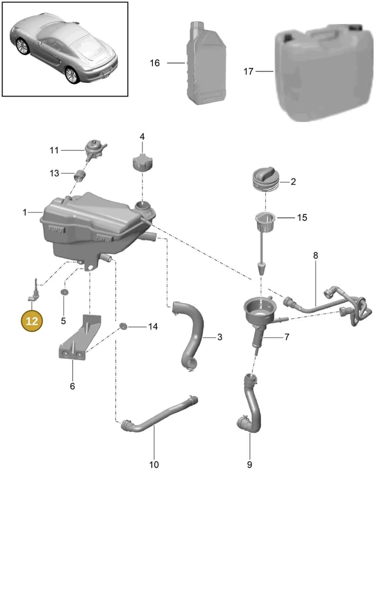 97060650300 — Porsche Cayman (2013-2016) diagram p40105020, position 12