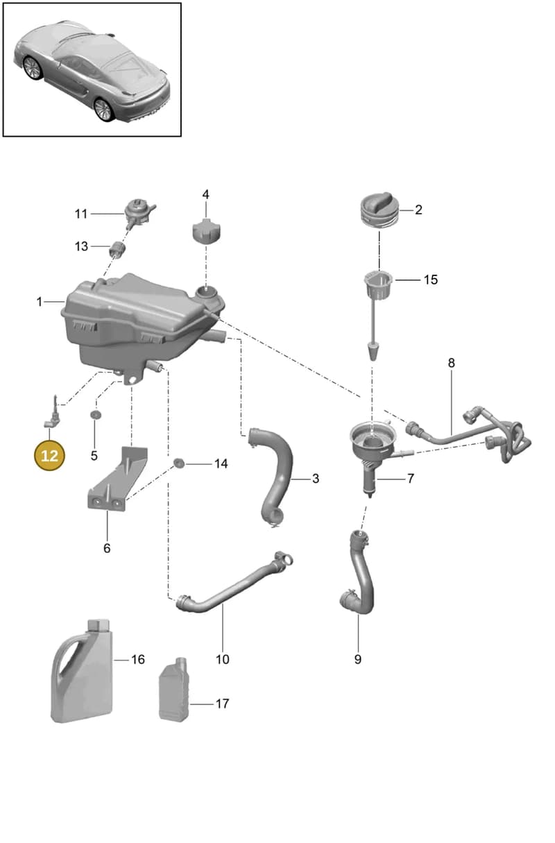 97060650300 — Porsche Cayman GT4 (2015-2016) diagram p45105020, position 12