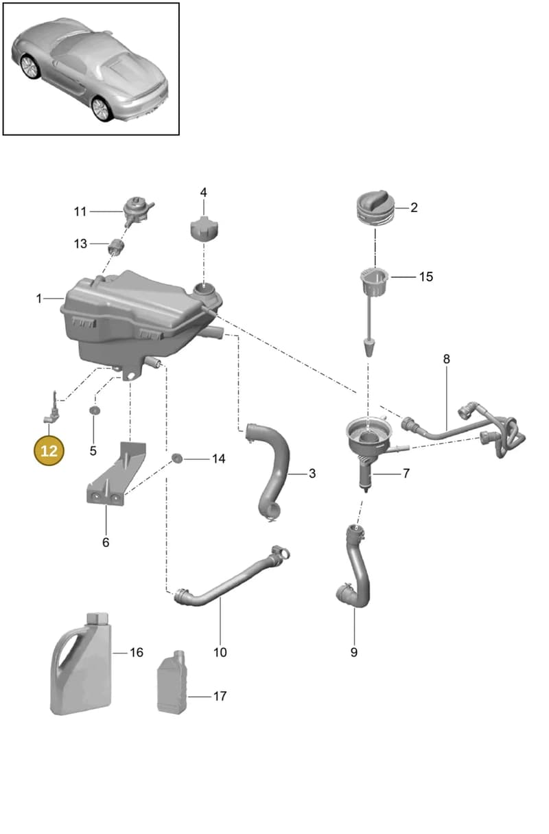 97060650300 — Porsche Boxster Spyder (2015-2016) diagram p46105020, position 12
