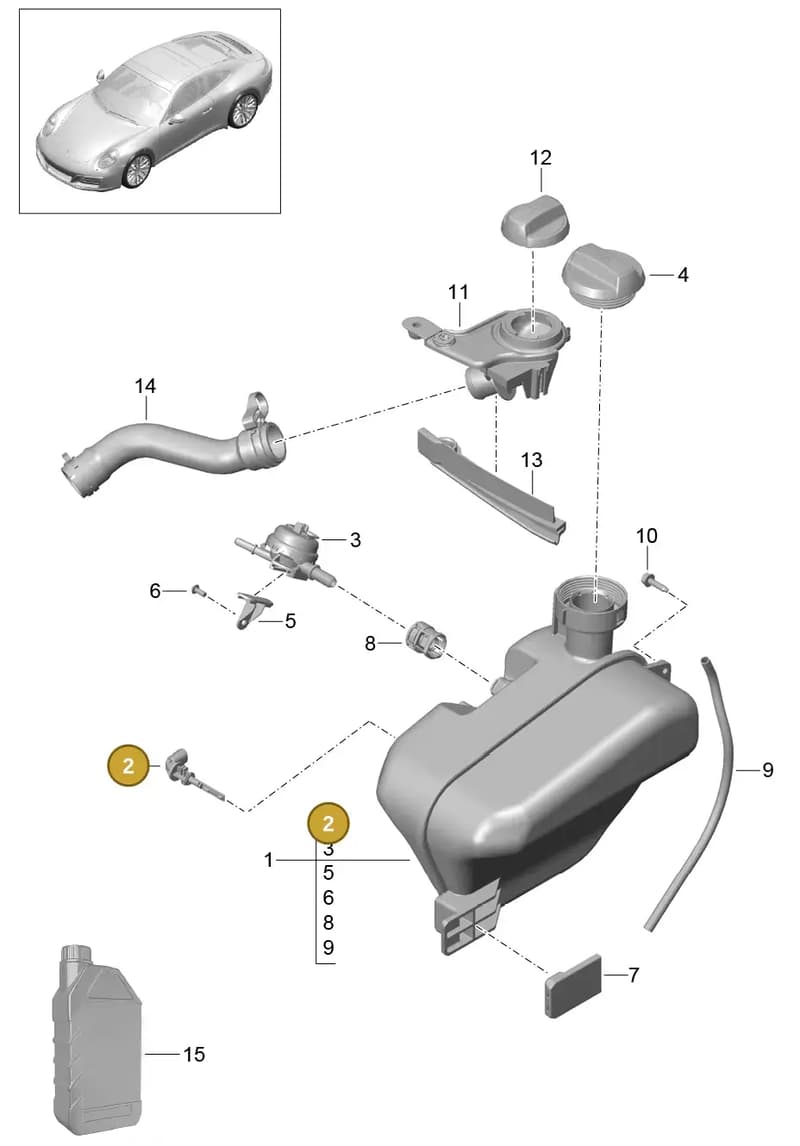 97060650300 — Porsche 911 (2016-2019) diagram p47105020, position 2