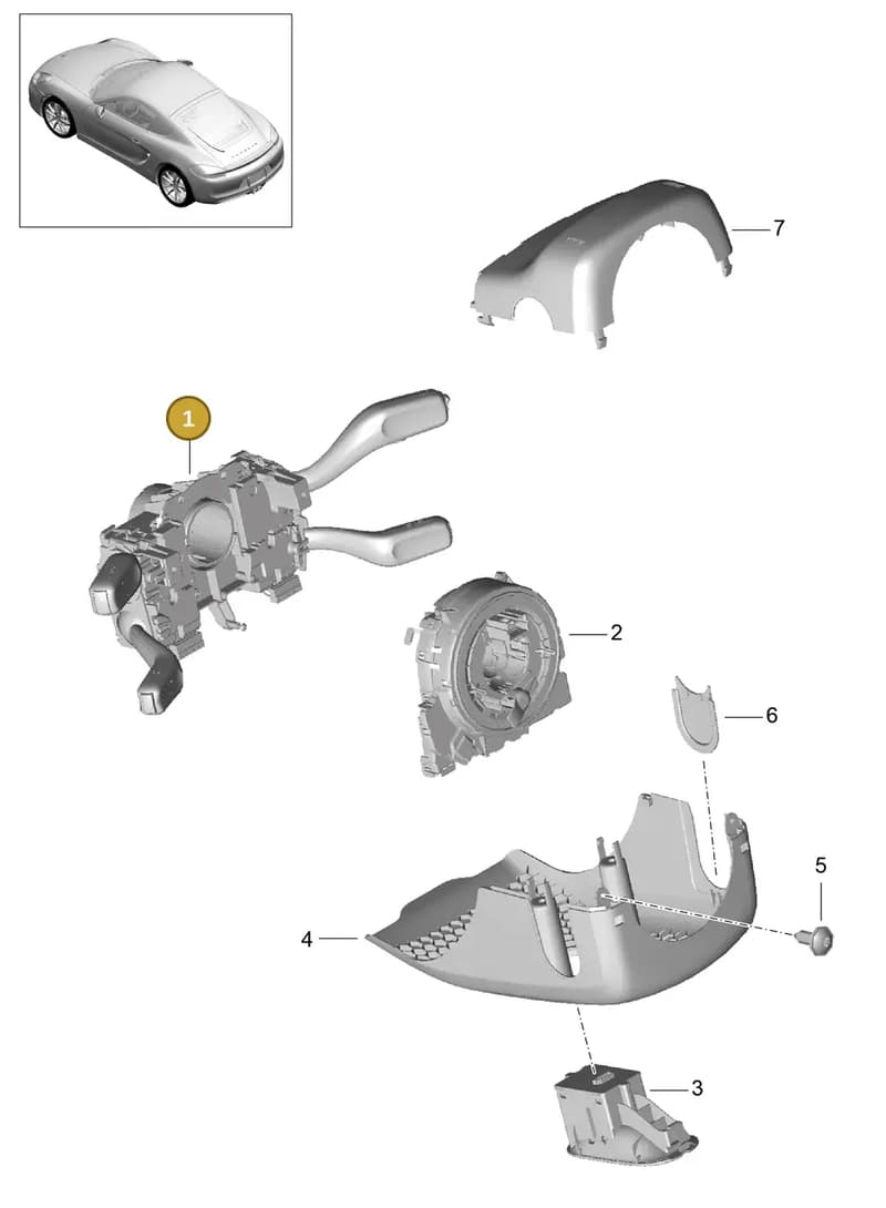 970613027501E0 — Porsche Cayman (2013-2016) diagram p40903010, position 1