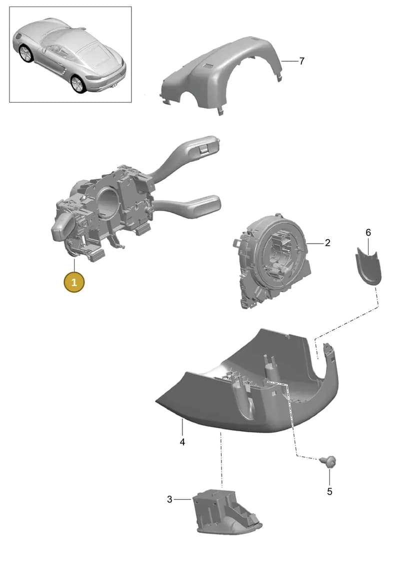970613027501E0 — Porsche Cayman (2016-) diagram p50903010, position 1