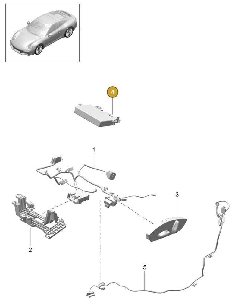 97061853713 — Porsche 911 (2016-2019) diagram p47817025, position 4