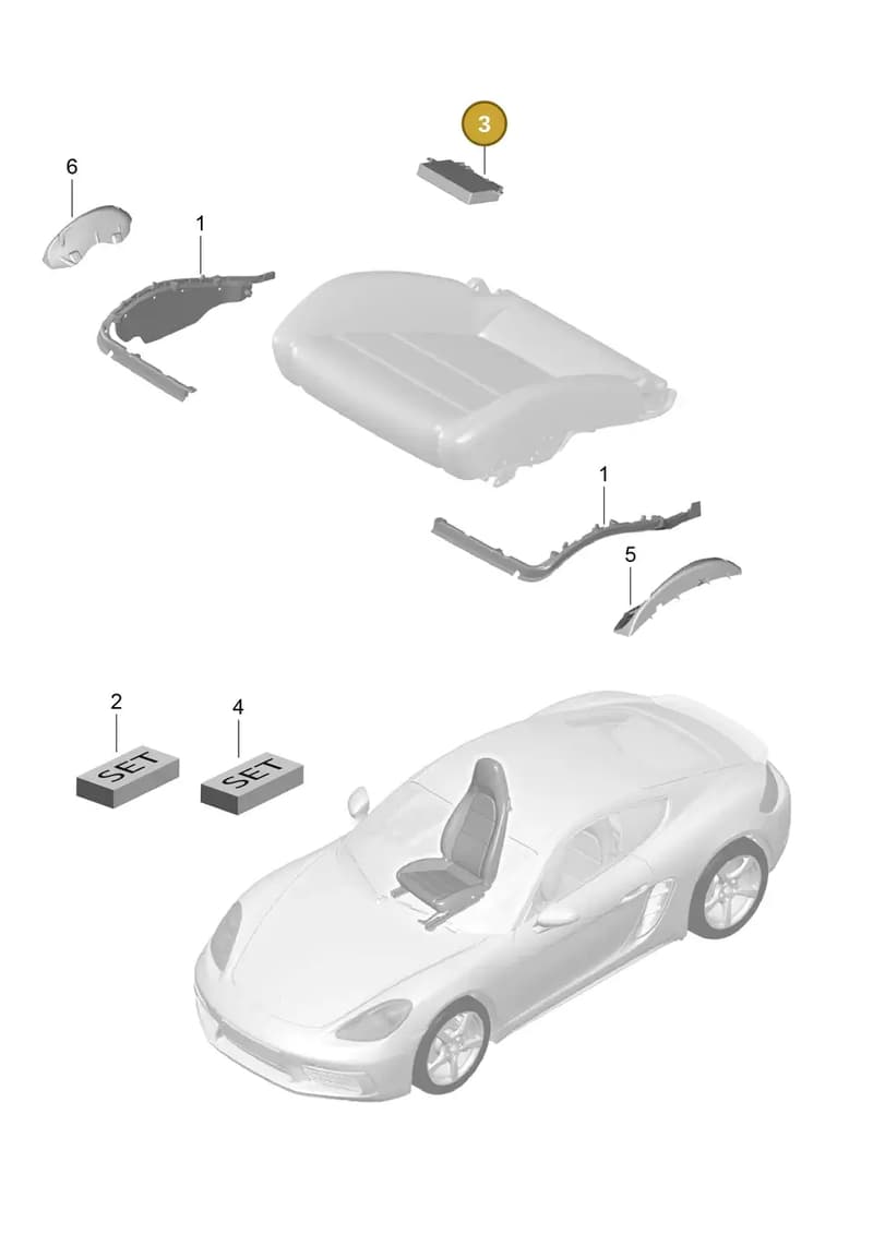 97061853713 — Porsche Cayman (2016-2019) diagram p50817009, position 3