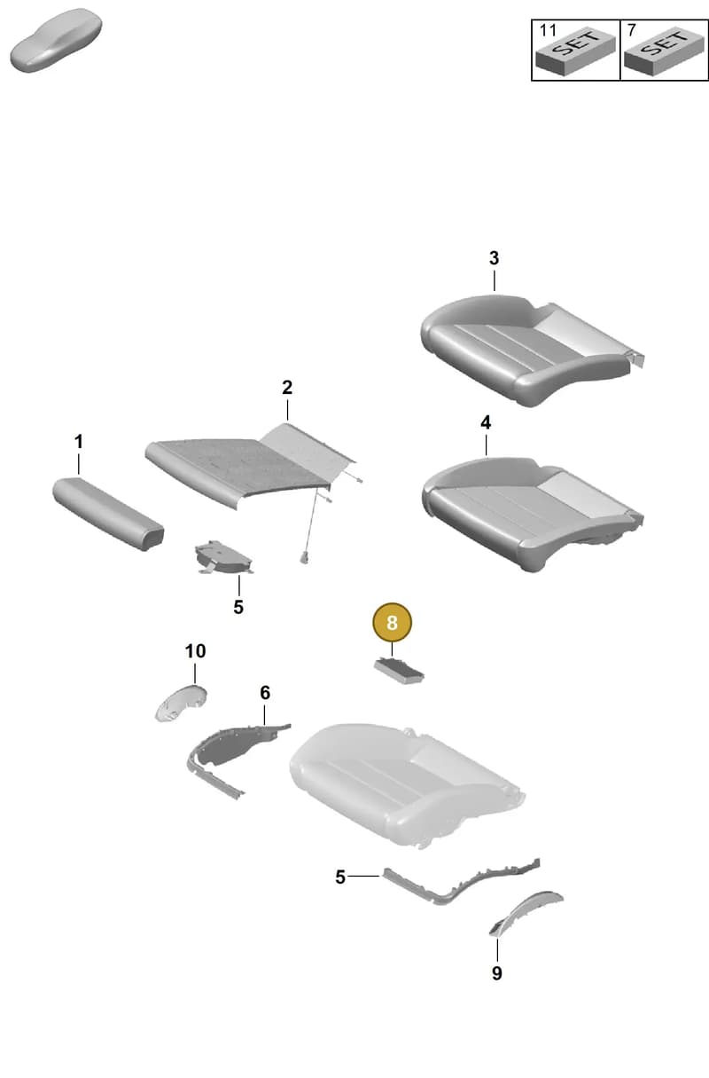 97061853713 — Porsche Boxster Spyder (2019-2020) diagram p54817420, position 8