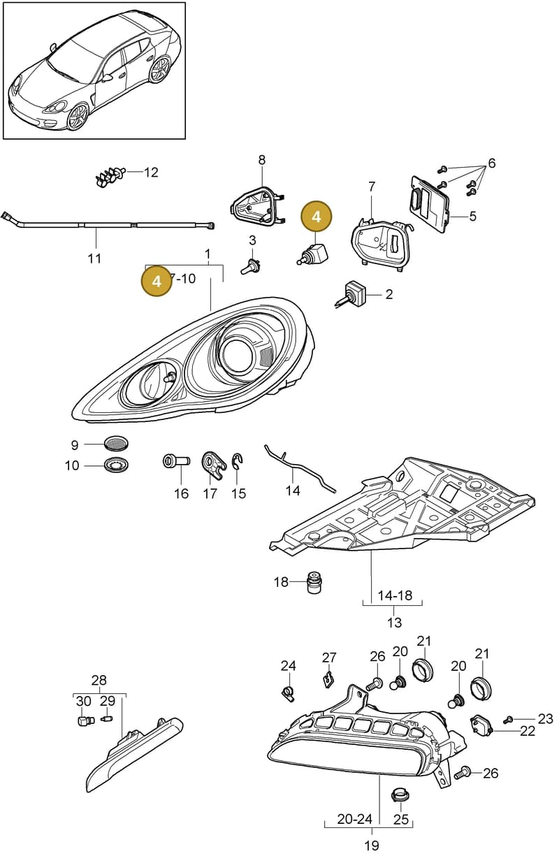 97063115100 — Porsche Panamera (2009-2016) diagram p35905001, position 4
