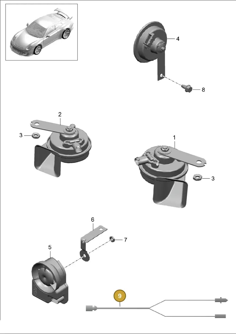 97063218700 — Porsche 911 (2013-2020) diagram p41903000, position 9