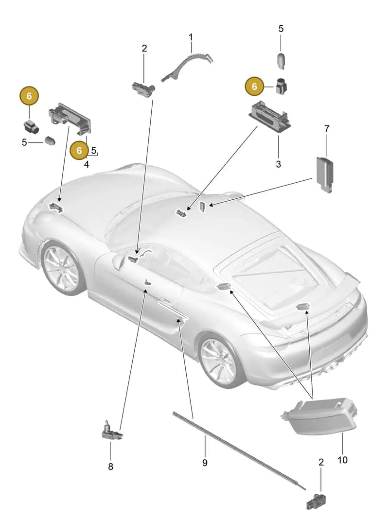 97063218700 — Porsche Cayman GT4 (2015-2016) diagram p45903004, position 6