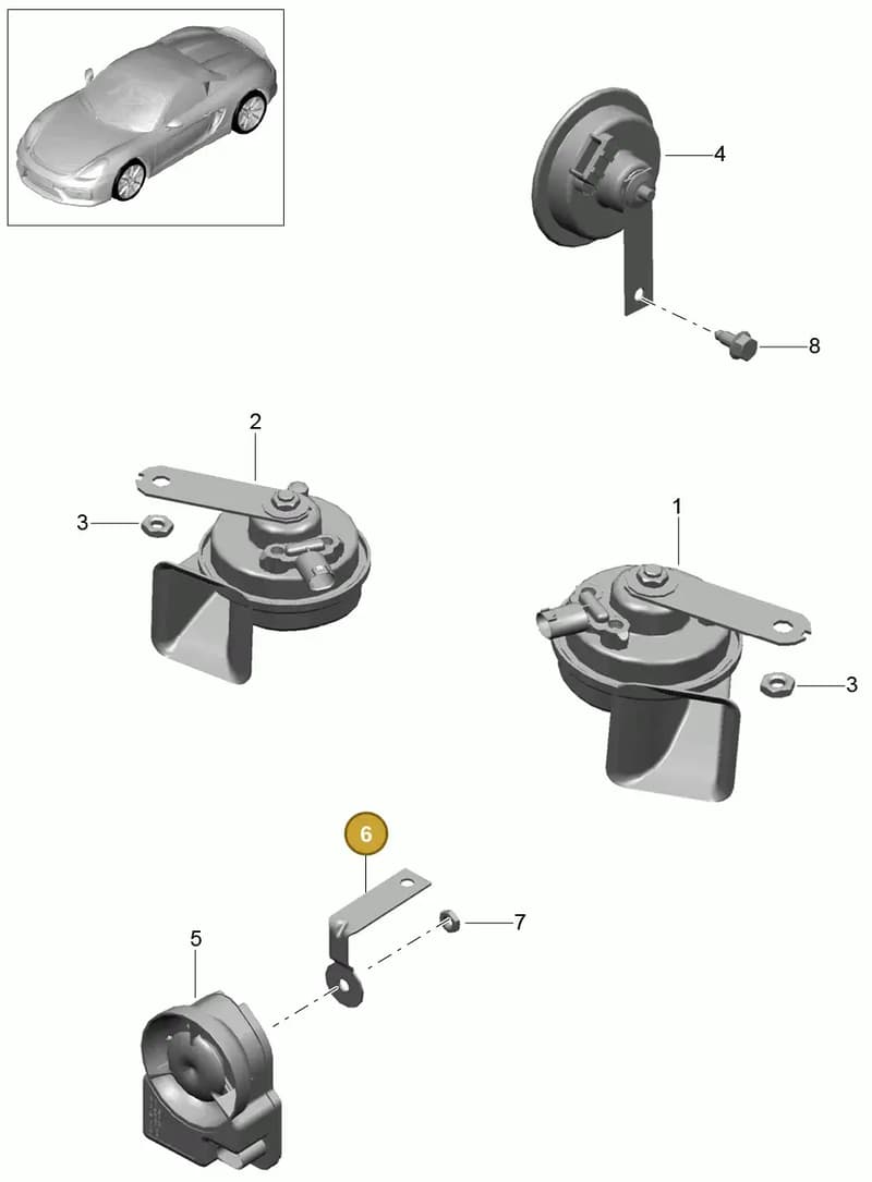 97063218700 — Porsche Boxster Spyder (2015-2016) diagram p46903000, position 6