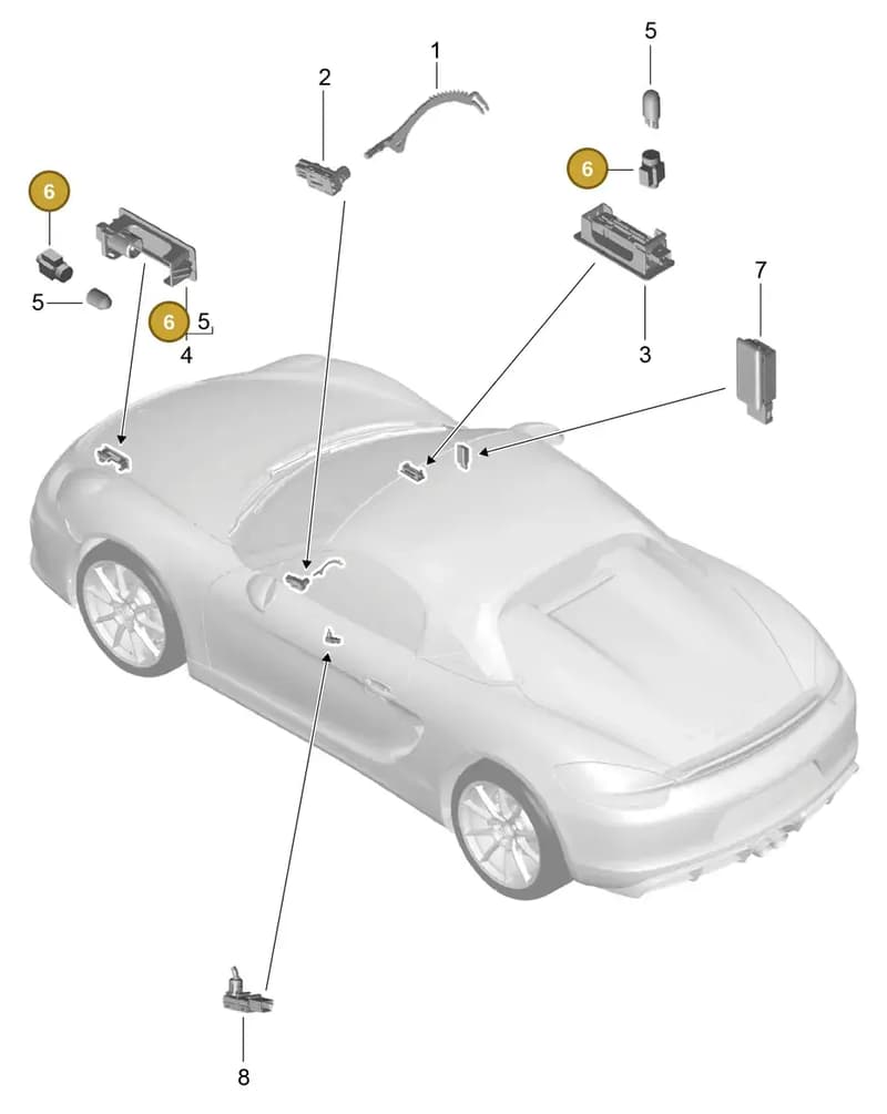 97063218700 — Porsche Boxster Spyder (2015-2016) diagram p46903004, position 6
