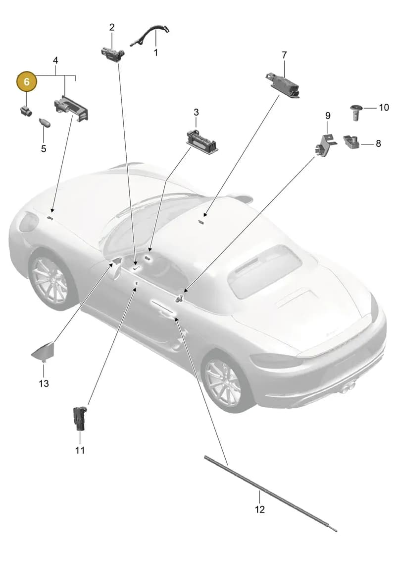 97063218700 — Porsche Boxster (2016-2019) diagram p48903004, position 6