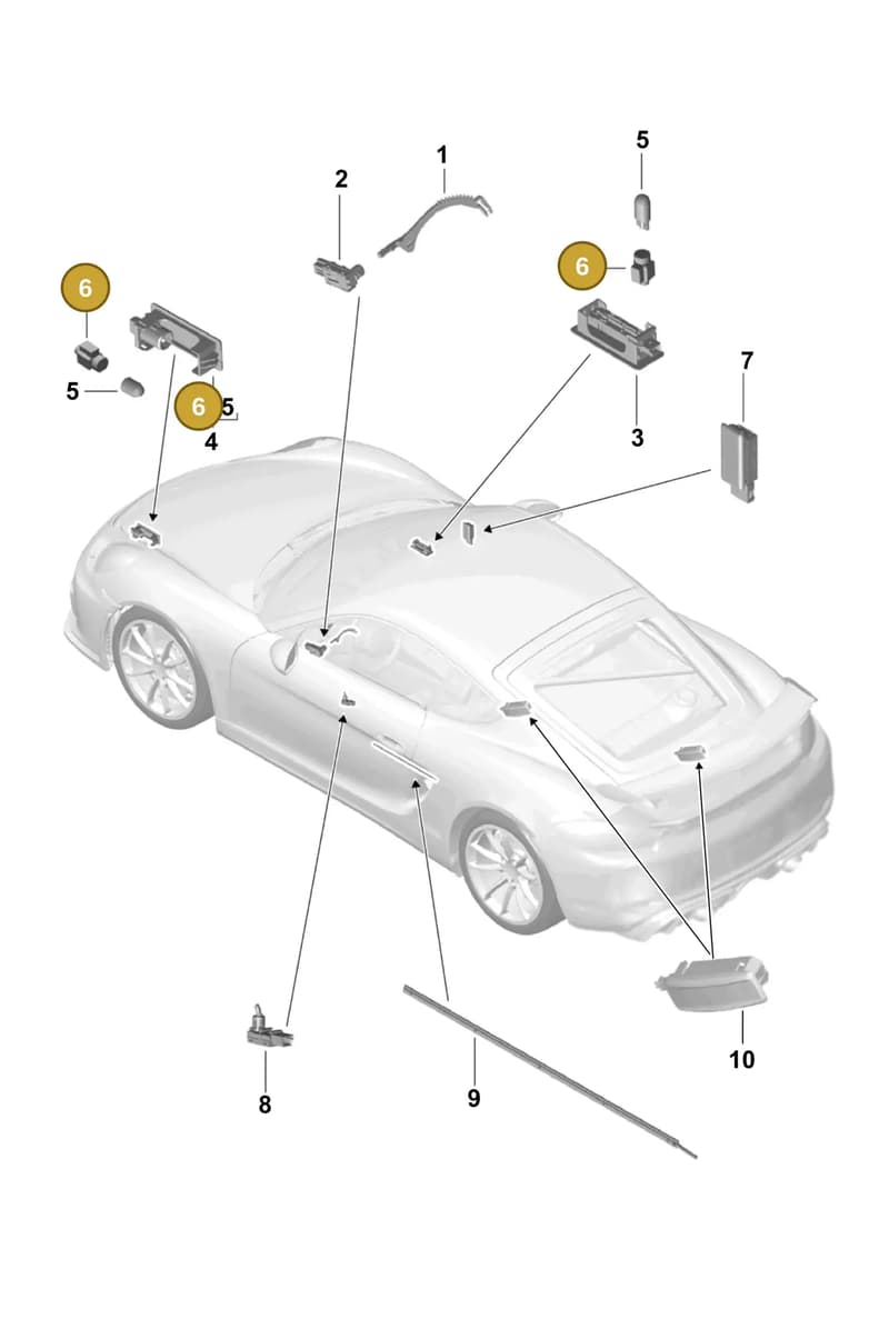 97063218700 — Porsche Cayman (2019-2022) diagram p55903040, position 6