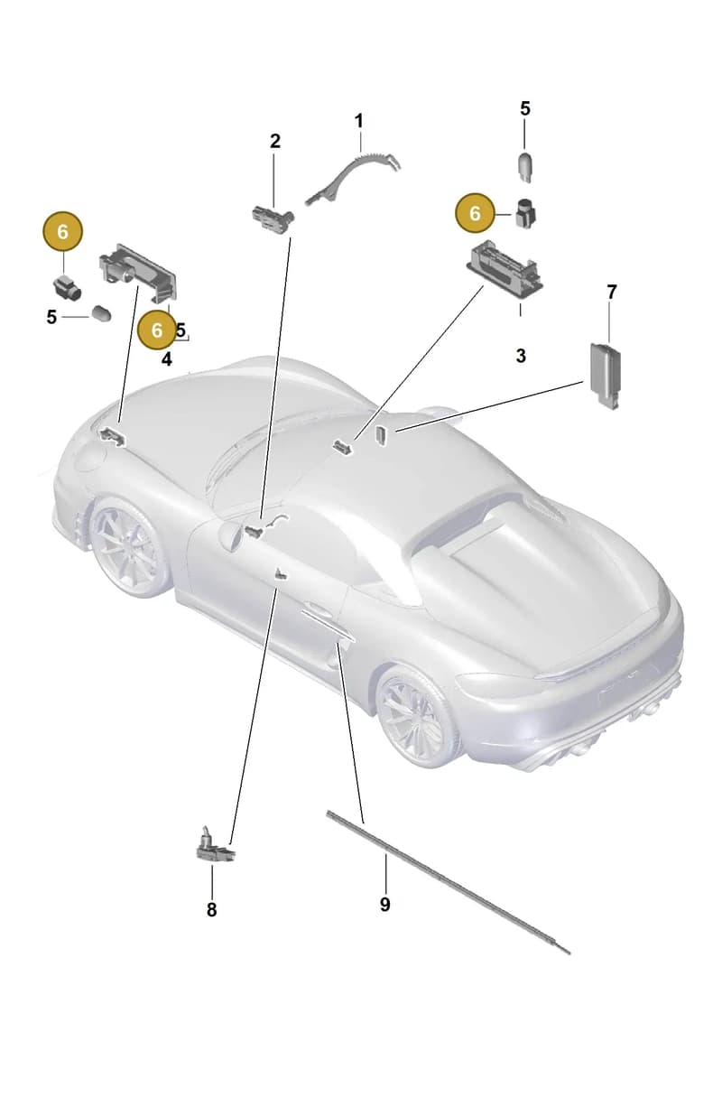 97063218700 — Porsche Boxster Spyder (2019-2020) diagram p54903040, position 6