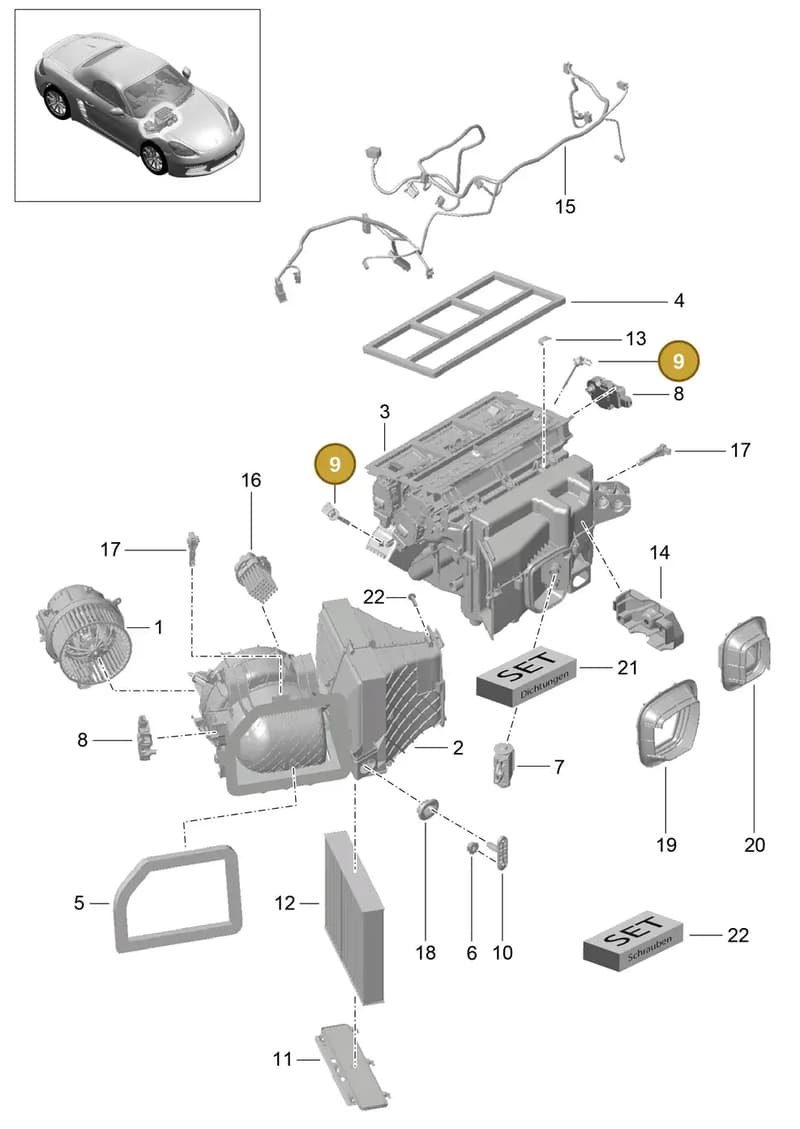 97065325300 — Porsche Boxster (2016-2019) diagram p48813010, position 9