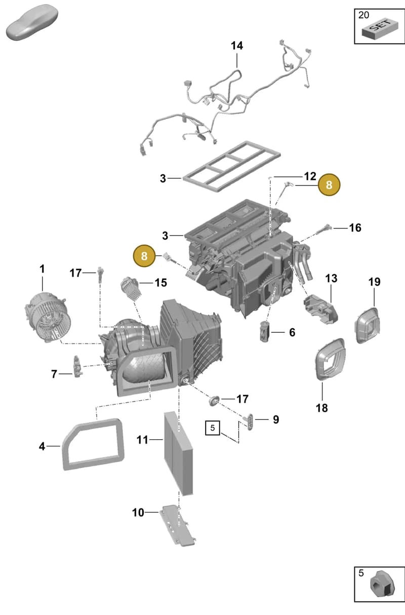 97065325300 — Porsche Cayman (2019-2022) diagram p55813100, position 8