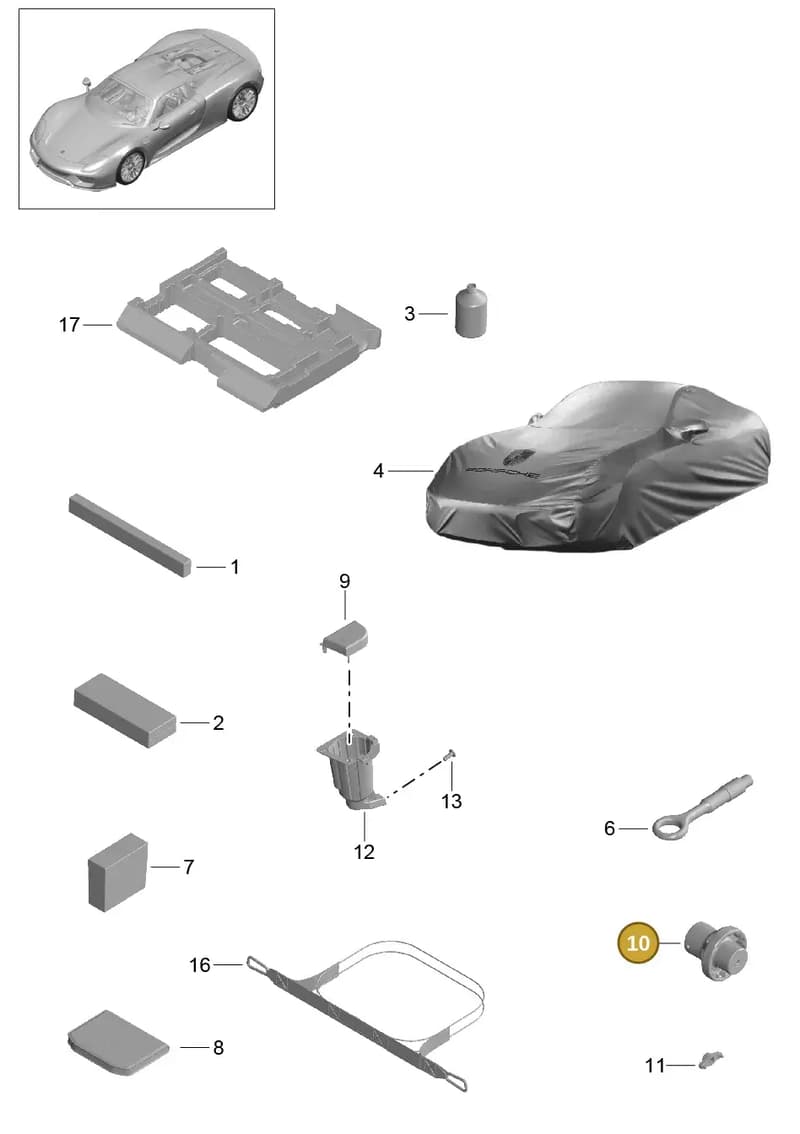 97070152300 — Porsche 918 Spyder (2014-2015) diagram p43001000, position 10